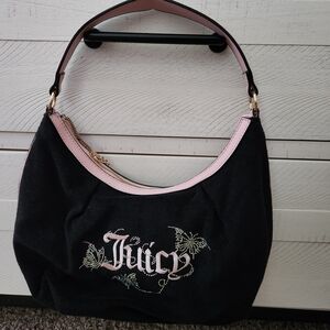 Juicy Couture Black and Pink Shoulder Bag